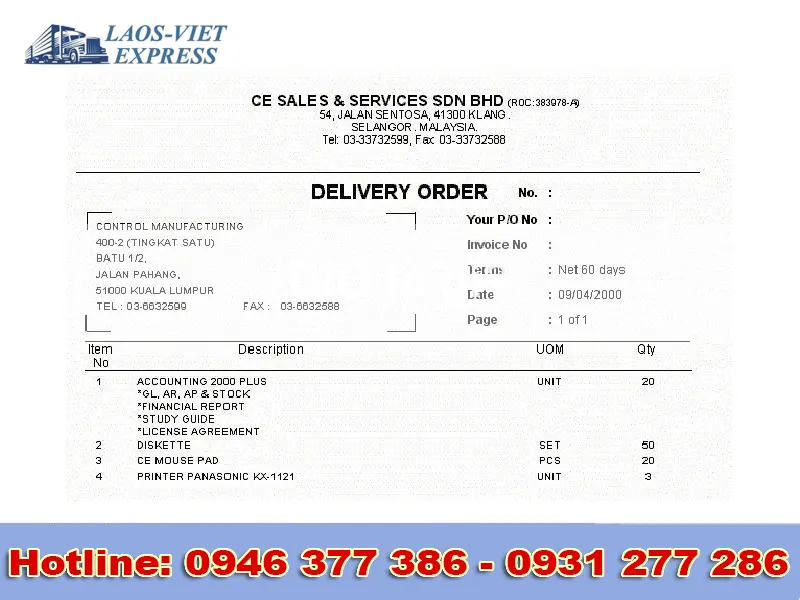 delivery order fee là gì