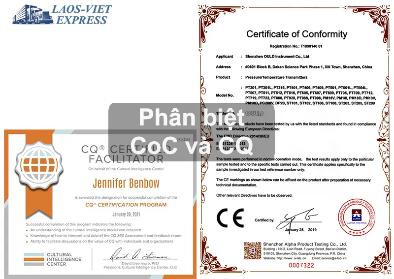 Certificate of Conformity Là Gì